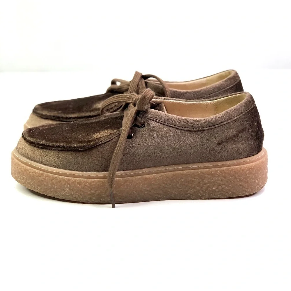 Hush Puppies Brown Platform Lace-Up Shoes